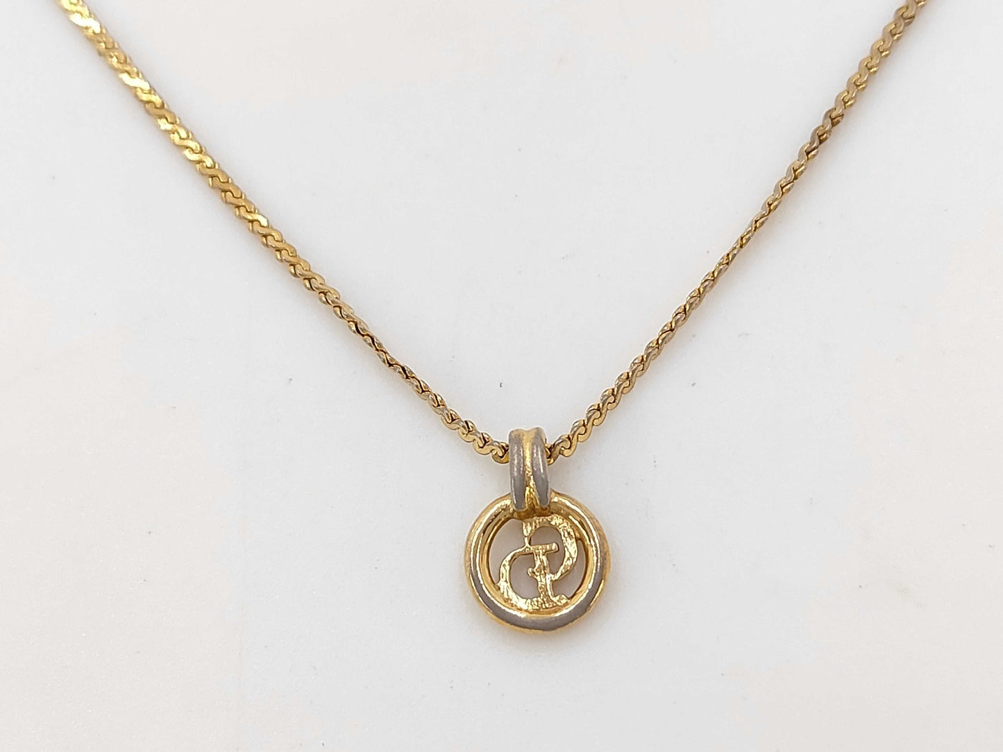 Dior Christian Dior Gold CD Logo Necklace