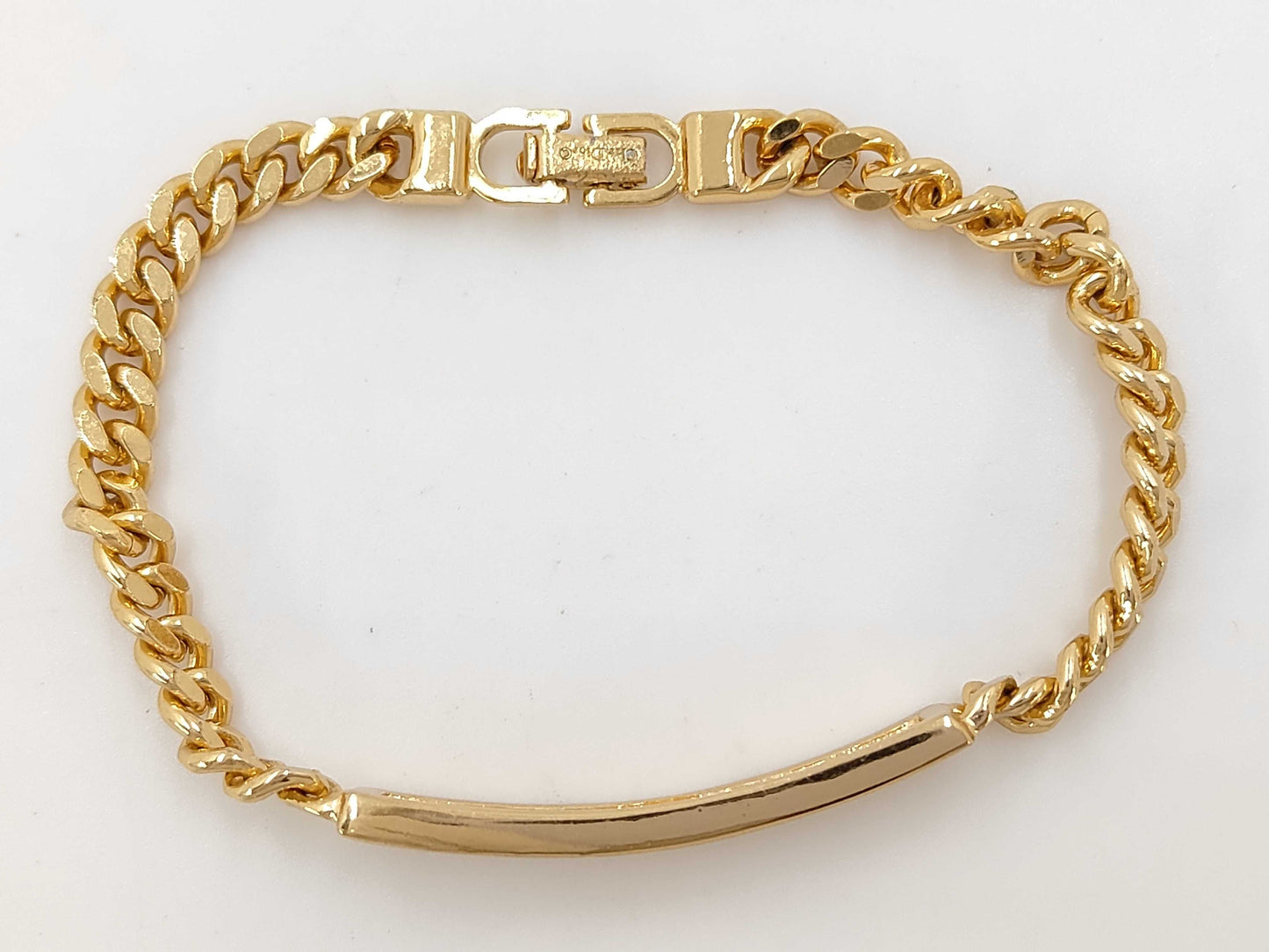 Dior Christian Dior Gold CD Logo Plate Bracelet/Bangle