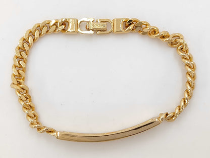 Dior Christian Dior Gold CD Logo Plate Bracelet/Bangle