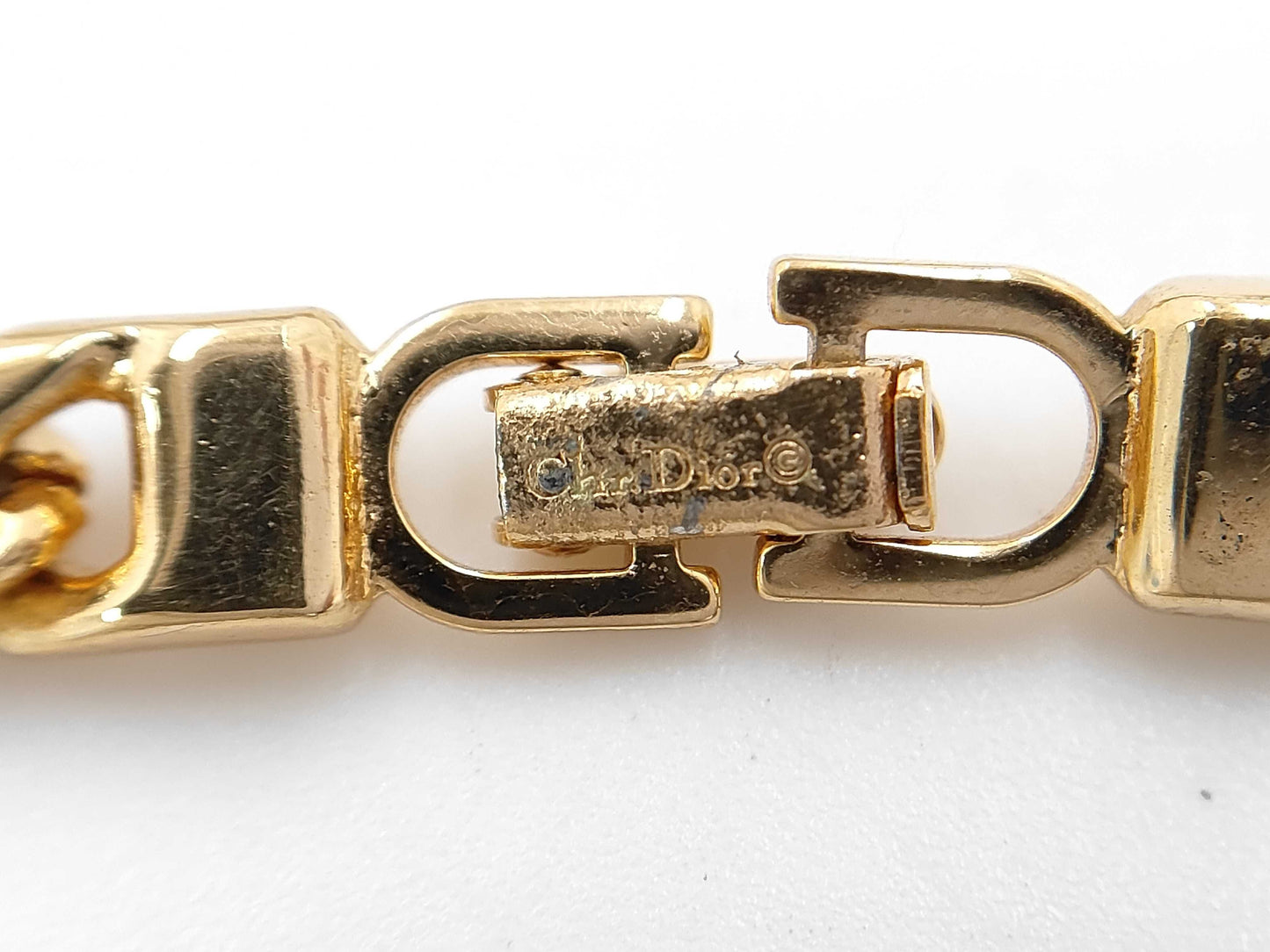 Dior Christian Dior Gold CD Logo Plate Bracelet/Bangle