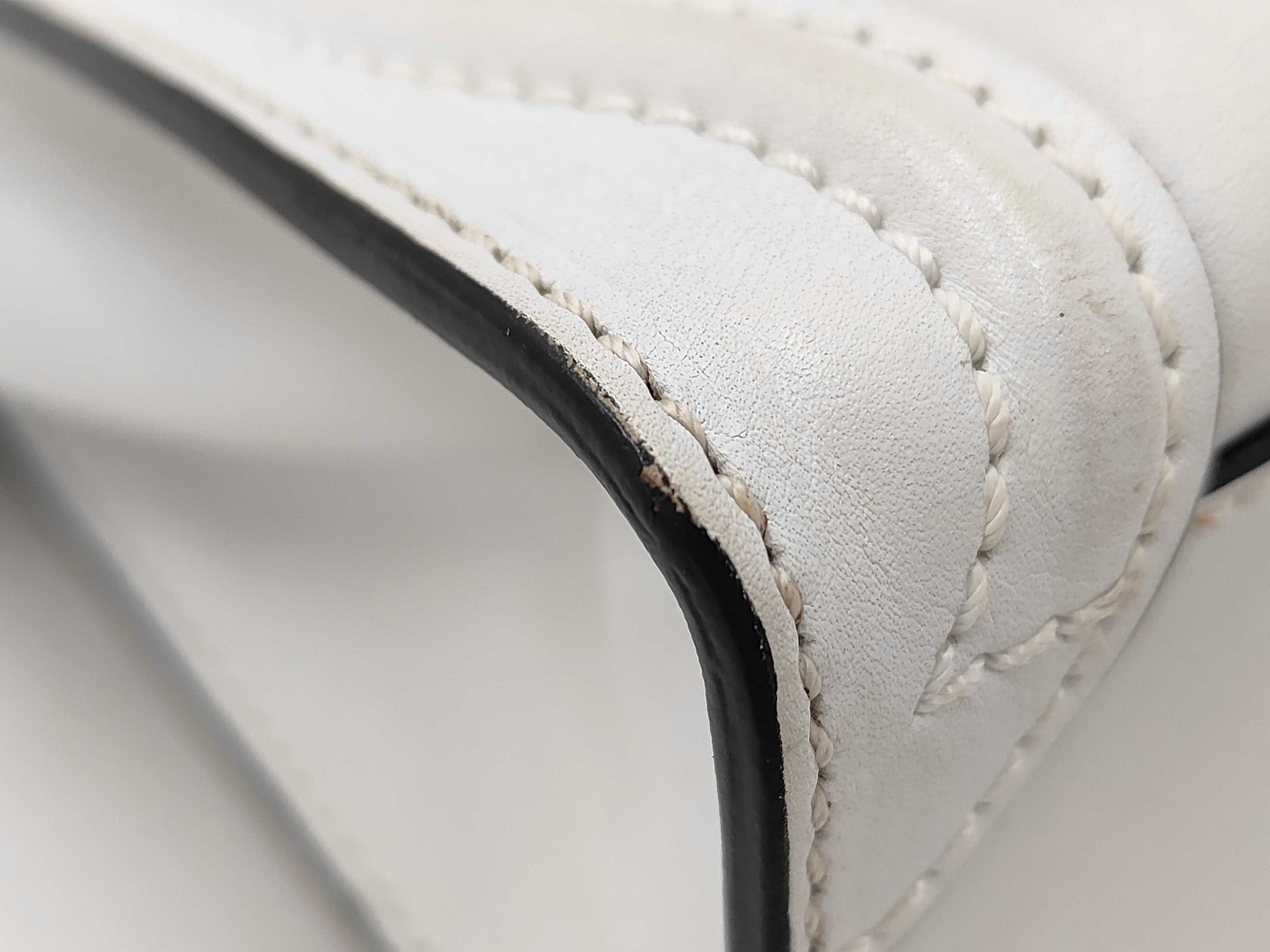 CELINE Luggage Nano 2-Way Shoulder Bag Leather W-ZP-0182 White Handbag