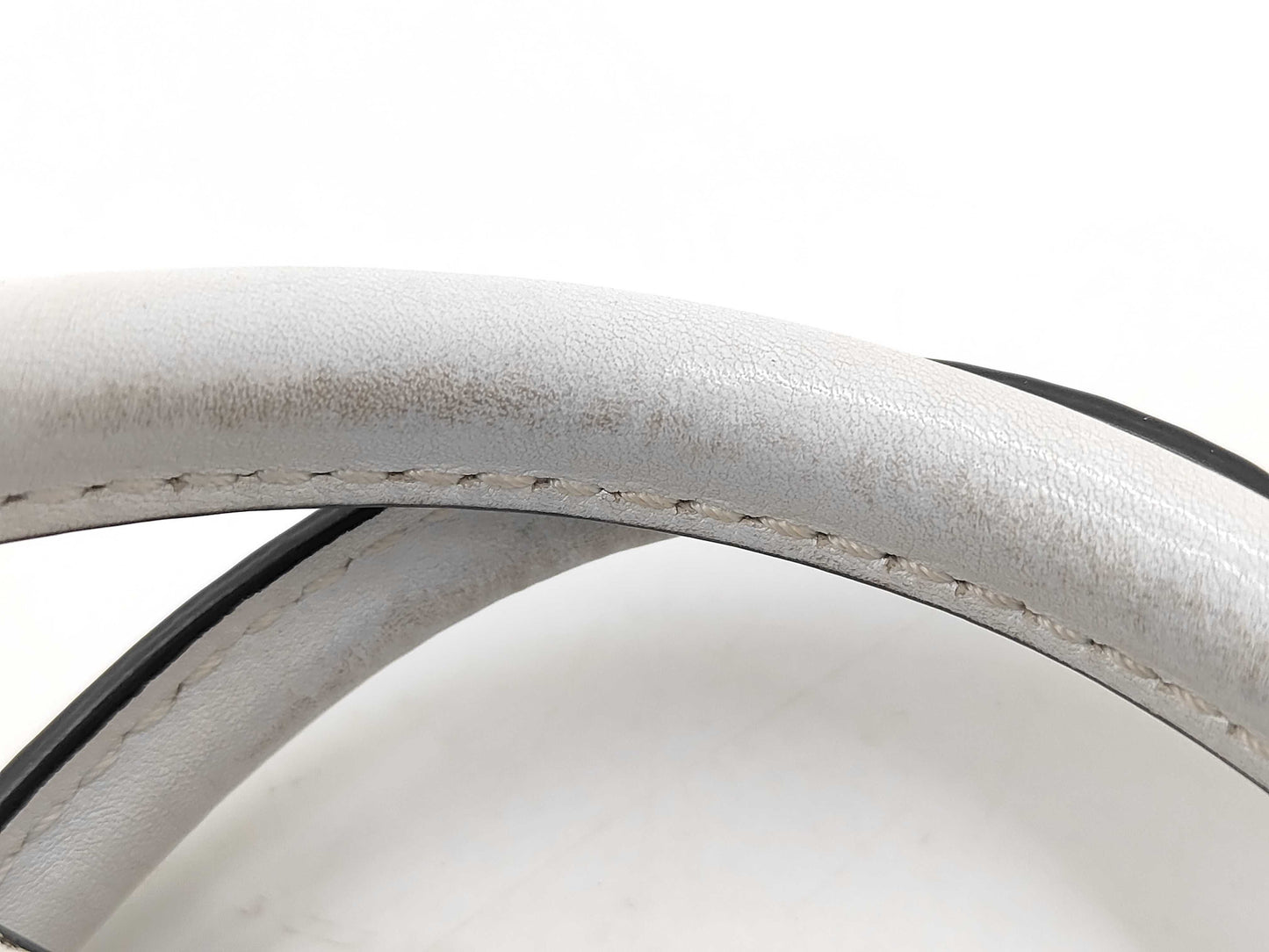 CELINE Luggage Nano 2-Way Shoulder Bag Leather W-ZP-0182 White Handbag