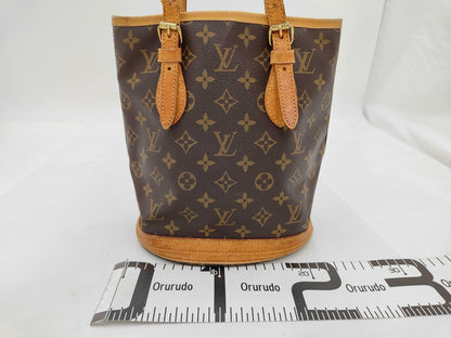 LOUIS VUITTON Louis Vuitton Shoulder Bag Monogram Bucket PM Tote Bag