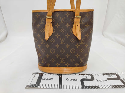 LOUIS VUITTON Monogram Bucket PM Shoulder Bag M42238 Tote Bag