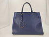 FENDI Toujours Leather Tote Bag, Shoulder Bag, A4 Size, Navy Blue