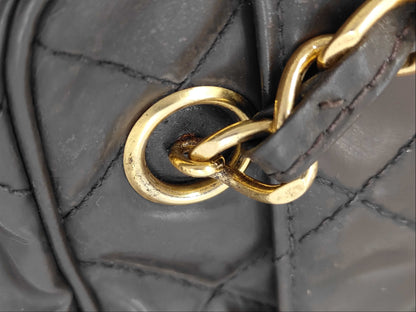 CHANEL Matelasse Patent Leather Chain Shoulder Bag