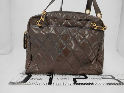 CHANEL Matelasse Patent Leather Chain Shoulder Bag
