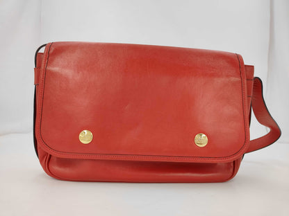 CELINE Leather Shoulder Bag with Carriage Hardware