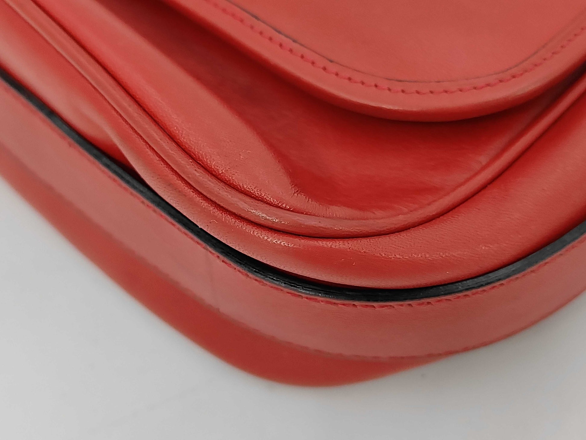 CELINE Leather Shoulder Bag with Carriage Hardware