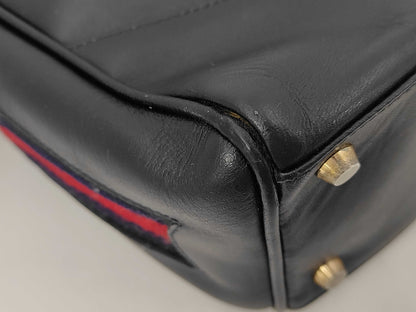 GUCCI Side Sherry Line Leather Shoulder Bag