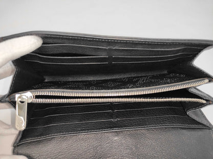 LOUIS VUITTON Mahina Portefeuille Iris Leather Bifold Long Wallet Black Serial Number Wallet