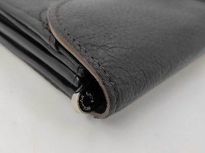 LOUIS VUITTON Mahina Portefeuille Iris Leather Bifold Long Wallet Black Serial Number Wallet