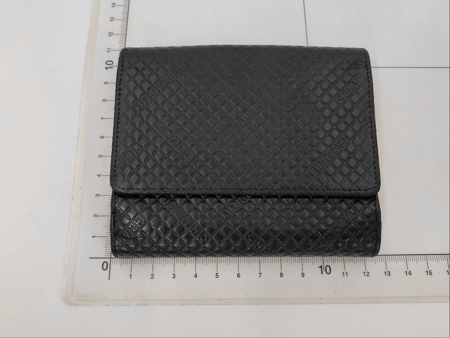 CHANEL Micro Chocolate Bar Leather Bifold Compact Wallet Serial Wallet