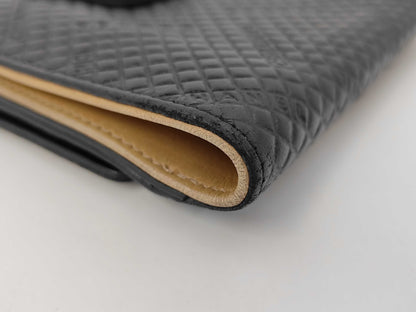 CHANEL Micro Chocolate Bar Leather Bifold Compact Wallet Serial Wallet