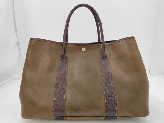 HERMES Garden Party PM 36 Amazonia Brown Handbag