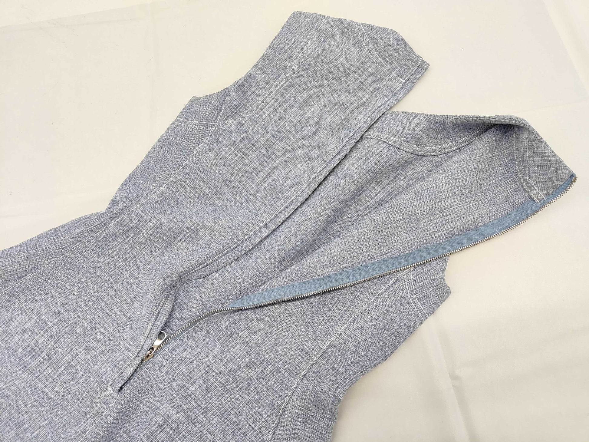 Dior Denim Beaded Size 34 Blue Sleeveless Dress