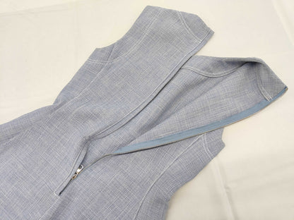 Dior Denim Beaded Size 34 Blue Sleeveless Dress