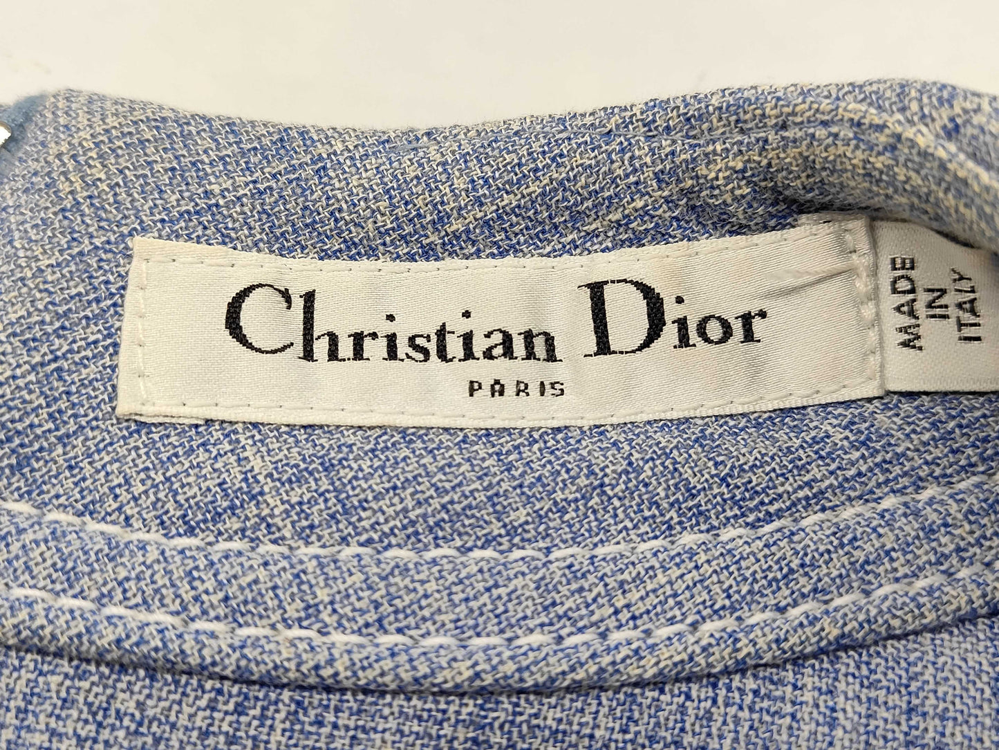 Dior Denim Beaded Size 34 Blue Sleeveless Dress