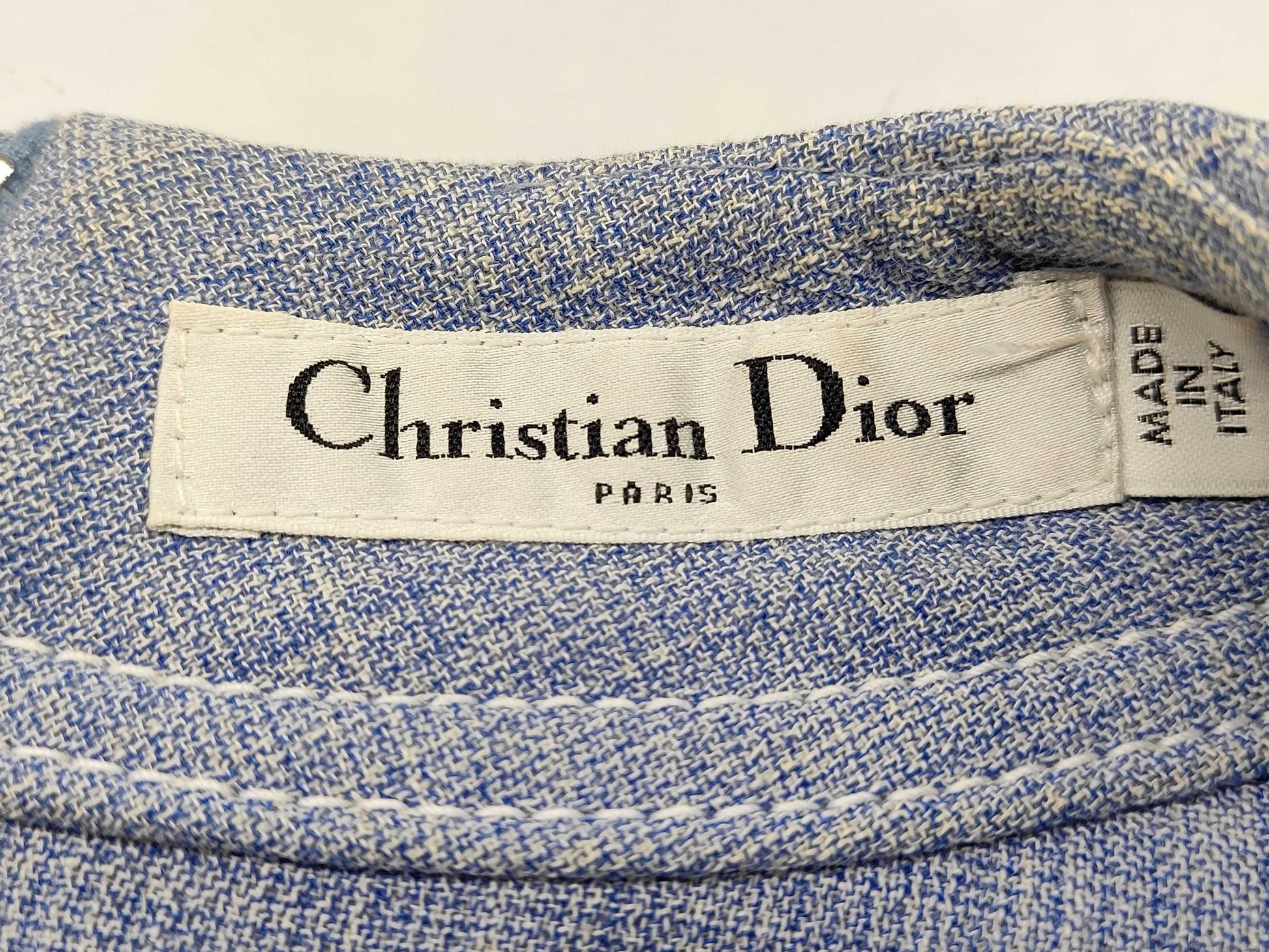 Dior Denim Beaded Size 34 Blue Sleeveless Dress