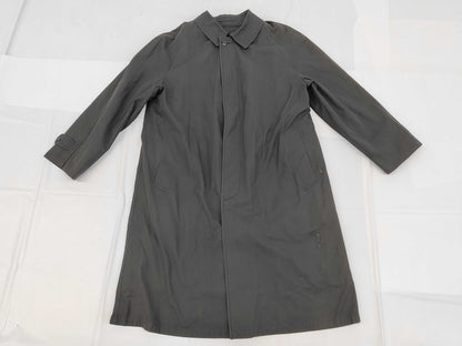 BURBERRY Check Pattern Black Trench Coat