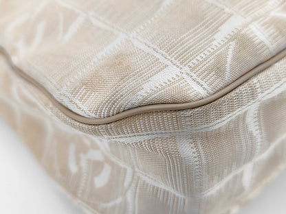 CHANEL New Travel Line Nylon Jacquard Leather Hobo Bag, No. 8, Beige, Shoulder Bag