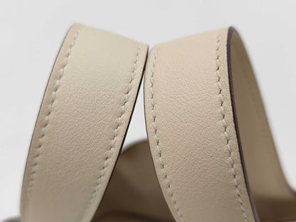 HERMES Picotin Lock Micro Lucky Daisy Swift Nata Vert Handbag with Silver Hardware and U Stamp