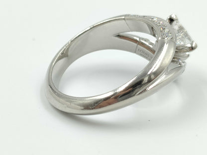 LOUIS VUITTON Double Star Star-Cut Diamond #52 Pt950 8.7g Ring 