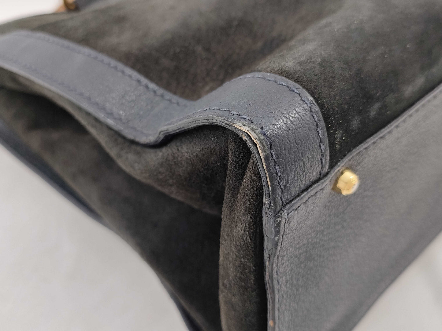 GUCCI Bamboo Suede Handbag 002 2853 Handbag Handbag