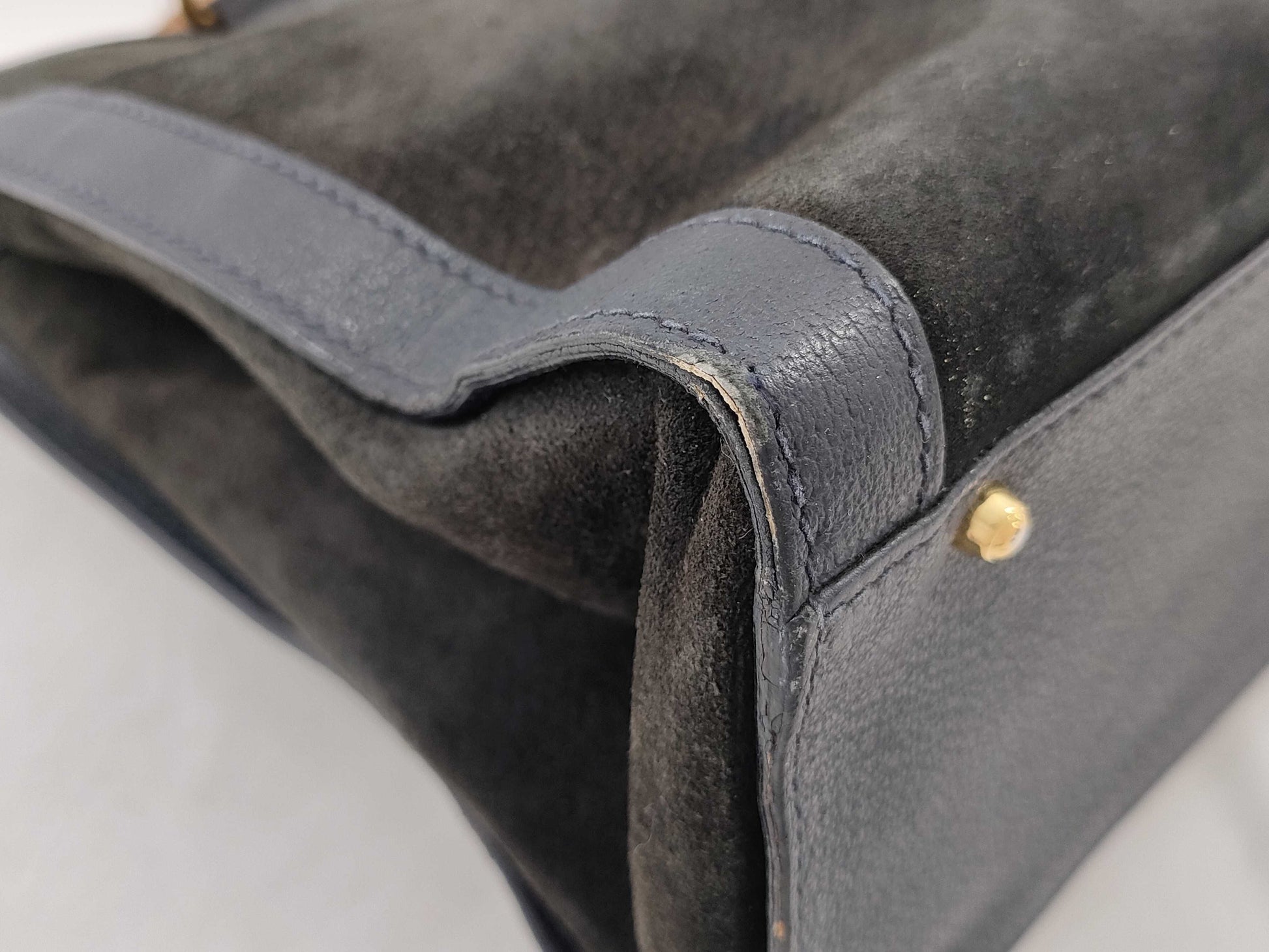 GUCCI Bamboo Suede Handbag 002 2853 Handbag Handbag