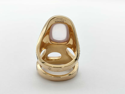 HERMES Pierre Hardy Quartz Diamond #53 RG Au750 17.7g Ring 