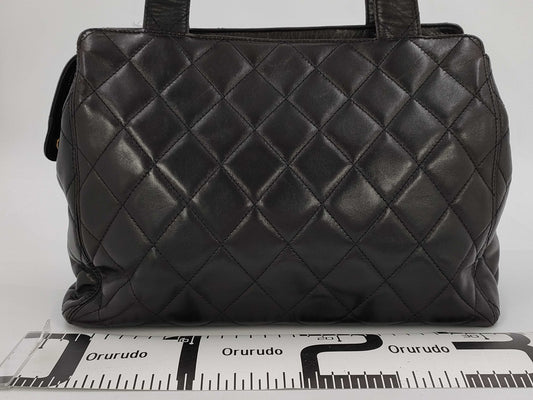 CHANEL Lambskin Turnlock Tote Bag