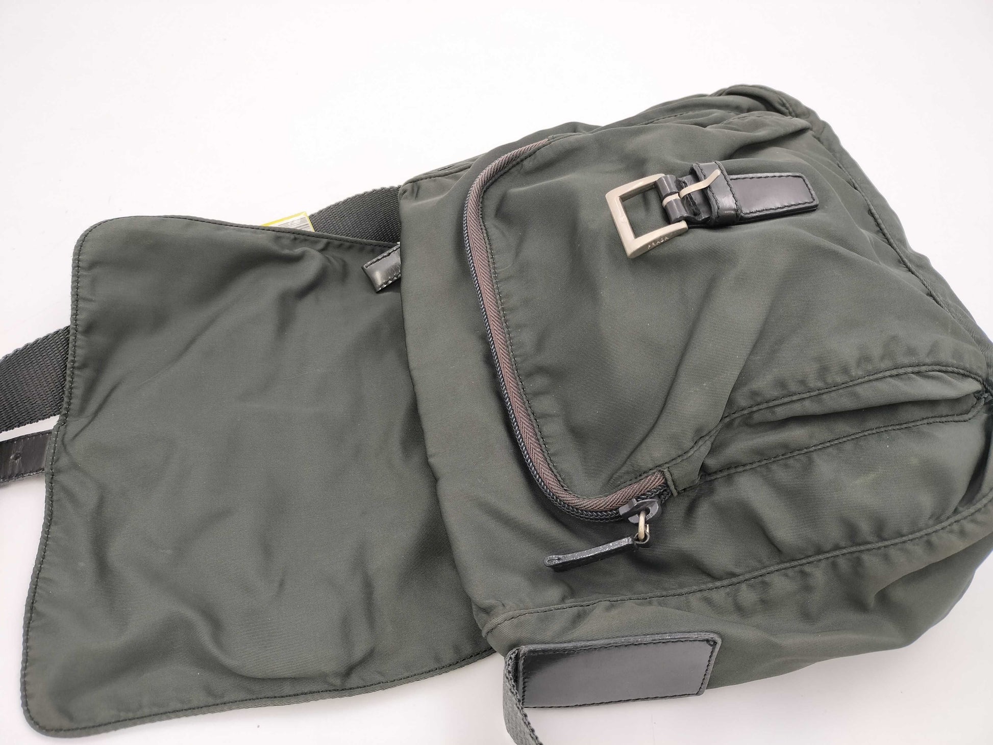 PRADA Nylon Khaki Nylon Shoulder Bag Shoulder Bag