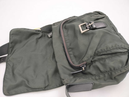 PRADA Nylon Khaki Nylon Shoulder Bag Shoulder Bag