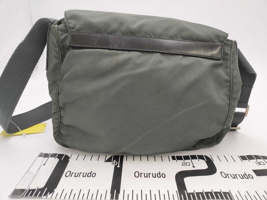 PRADA Nylon Khaki Nylon Shoulder Bag Shoulder Bag
