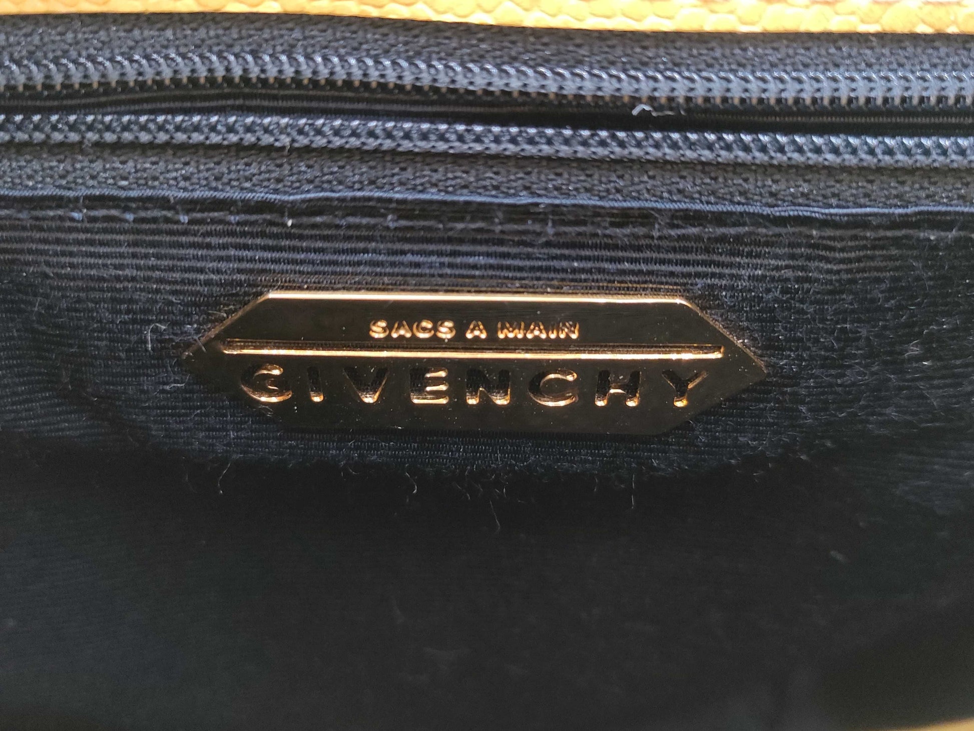 GIVENCHY Leather Shoulder Bag Yellow Shoulder Bag