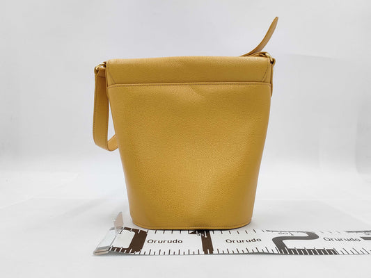 GIVENCHY Leather Shoulder Bag Yellow Shoulder Bag