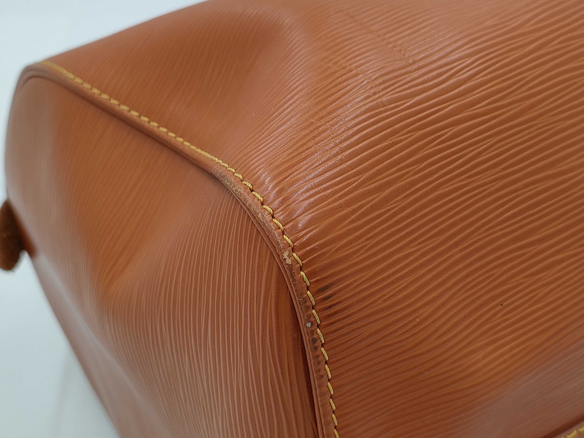 LOUIS VUITTON Epi Keepall 45 Brown Boston Bag 