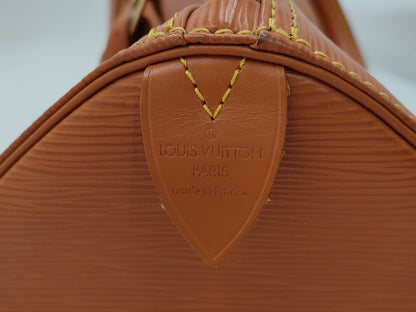 LOUIS VUITTON Epi Keepall 45 Brown Boston Bag 