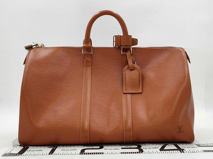 LOUIS VUITTON Epi Keepall 45 Brown Boston Bag 