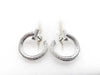 Tiffany & Co. T-One Open Diamond Earrings in WG Au750 8.5g 