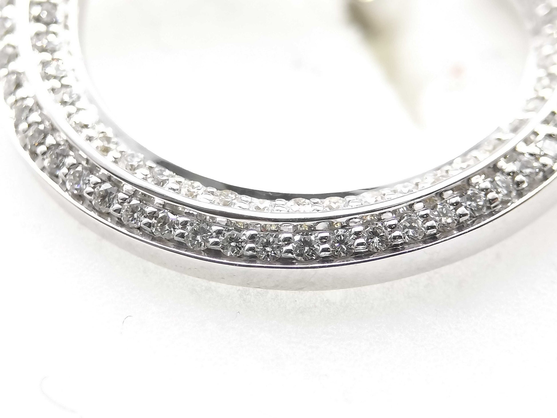 Tiffany & Co. T-One Open Diamond Earrings in WG Au750 8.5g 