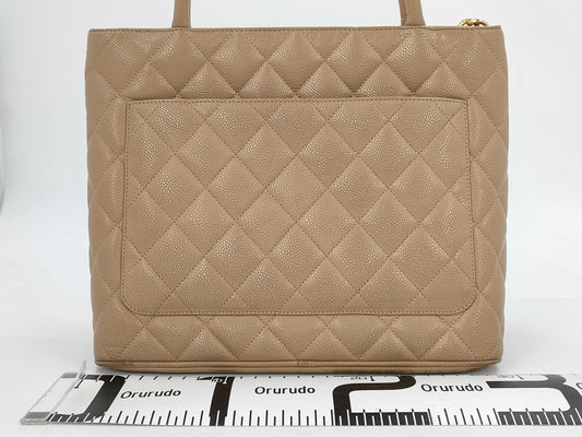 CHANEL Caviar Leather Reissue Tote Bag, Beige, G Hardware, Handbag