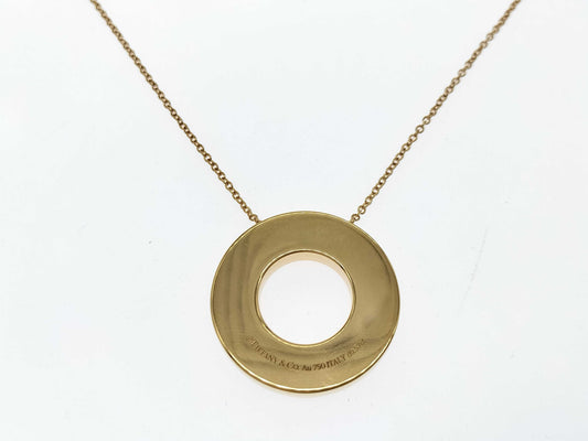 Tiffany & Co. Atlas X Closed Circle Diamond Necklace with 0.57ct Diamond, PG and Au750, 17.9g 