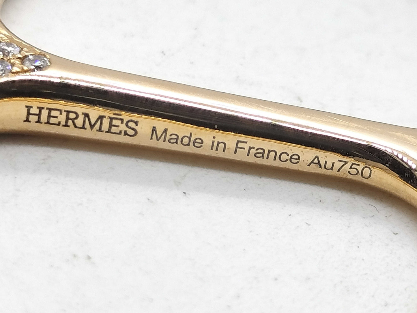 HERMES Punk #54 D1.69ct PG Au750 9.1g Ring 