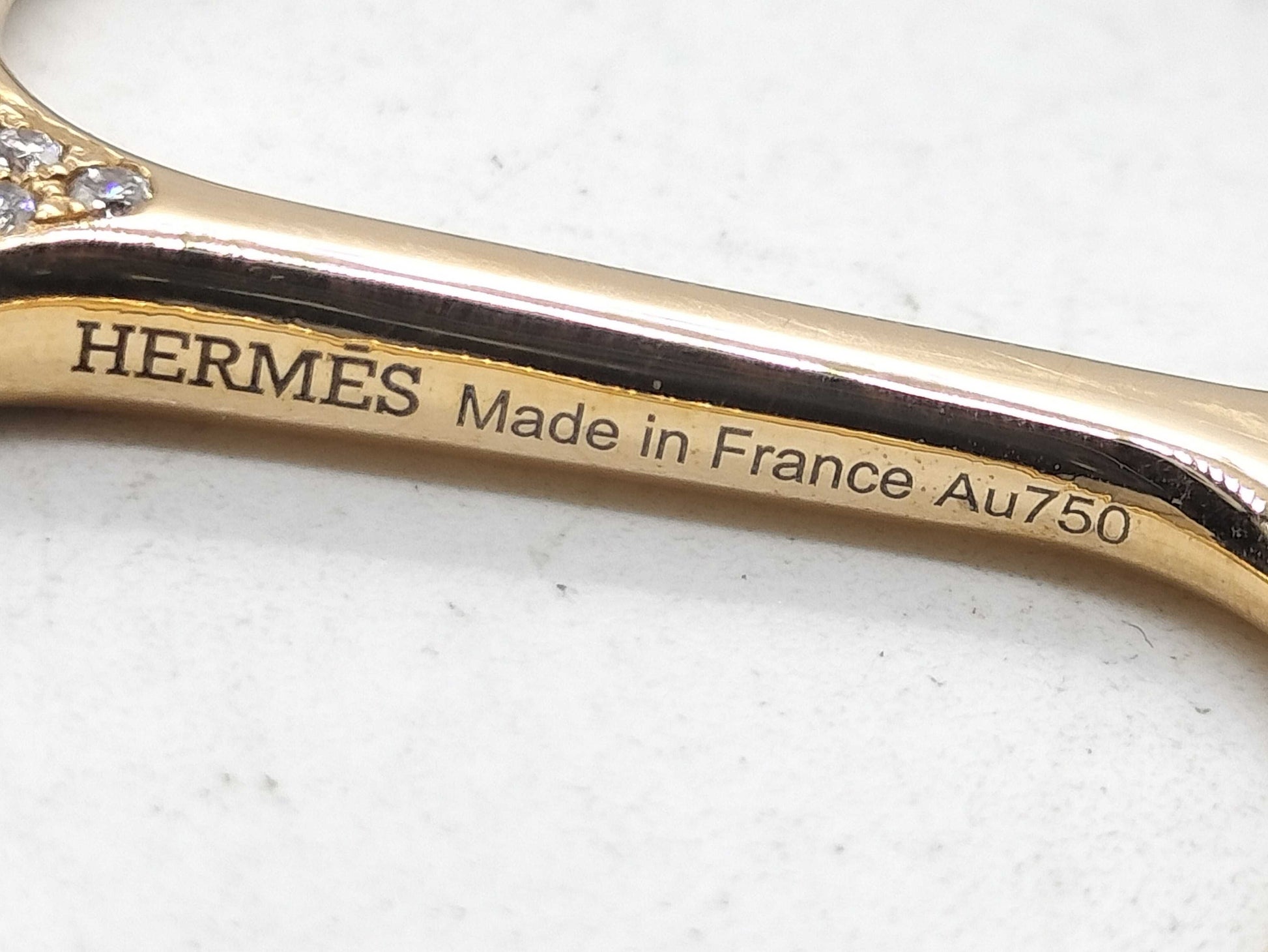 HERMES Punk #54 D1.69ct PG Au750 9.1g Ring 