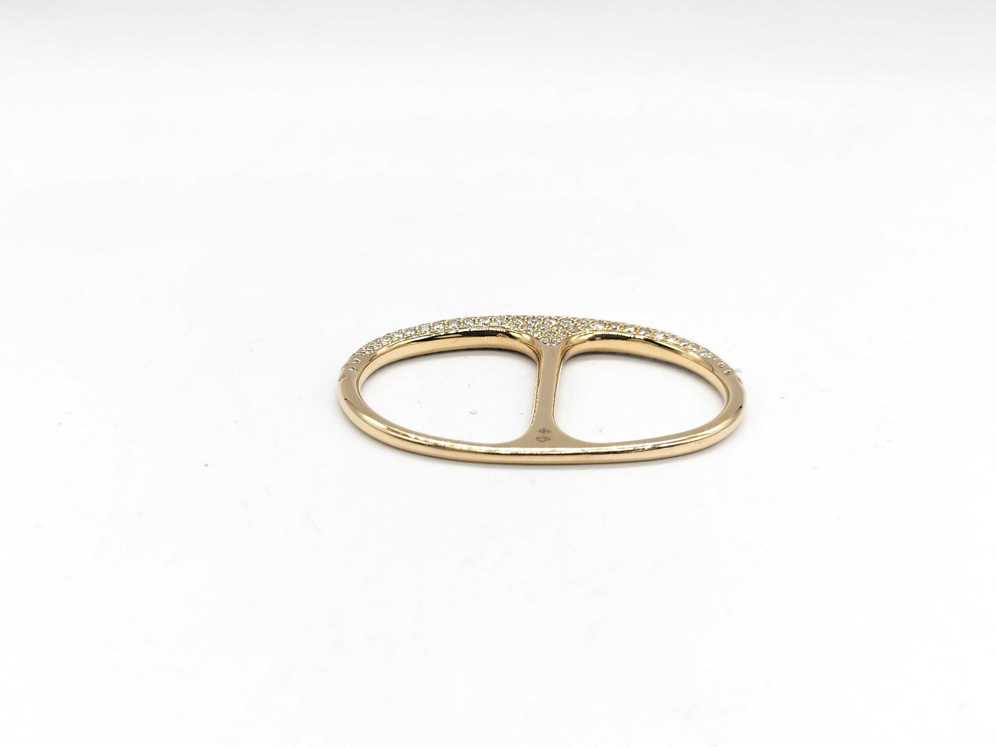 HERMES Punk #54 D1.69ct PG Au750 9.1g Ring 