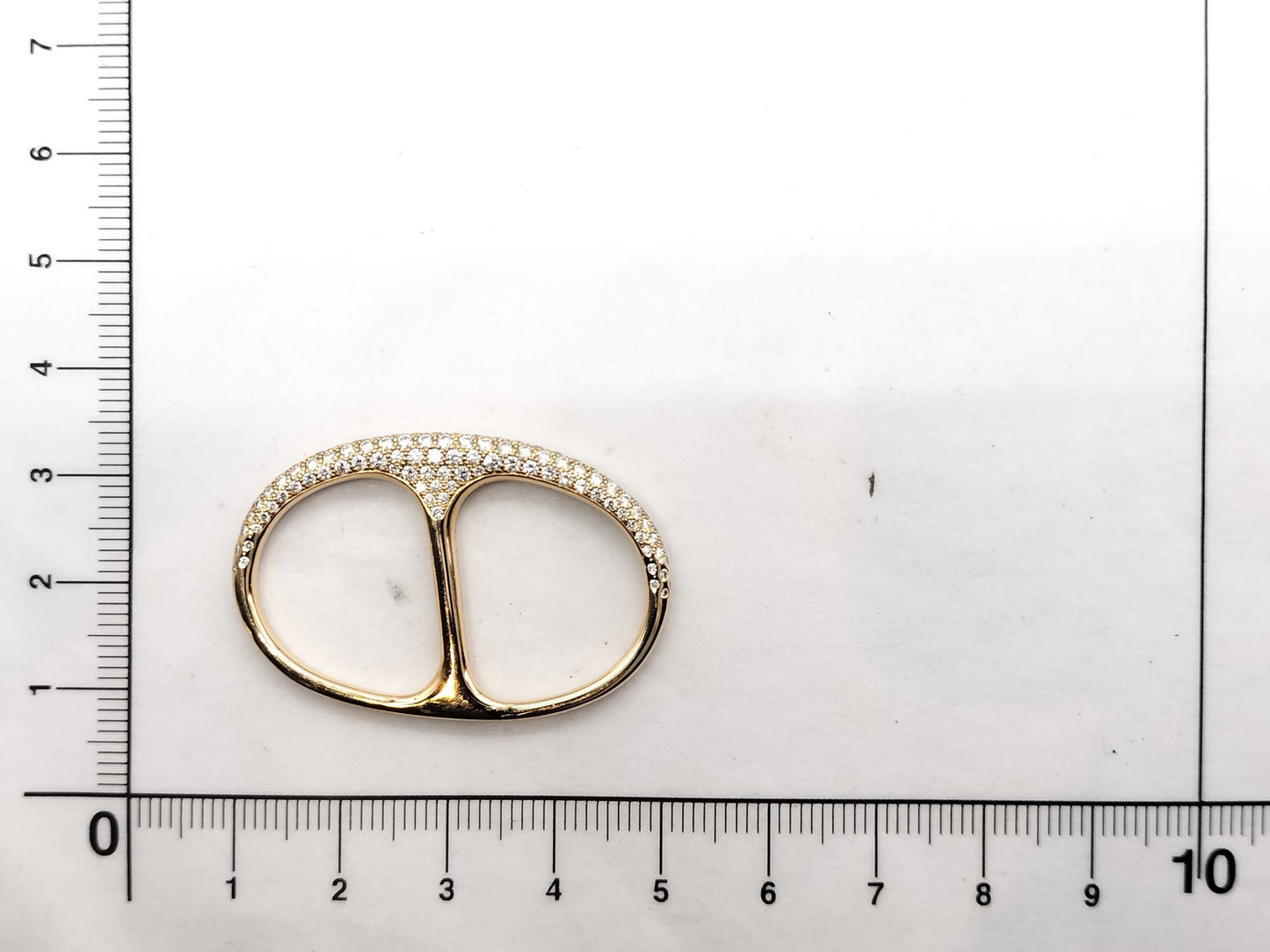 HERMES Punk #54 D1.69ct PG Au750 9.1g Ring 