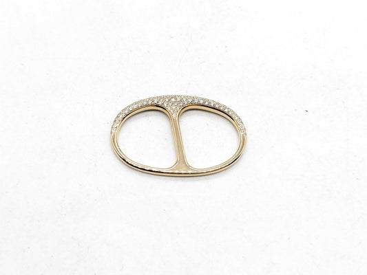 HERMES Punk #54 D1.69ct PG Au750 9.1g Ring 