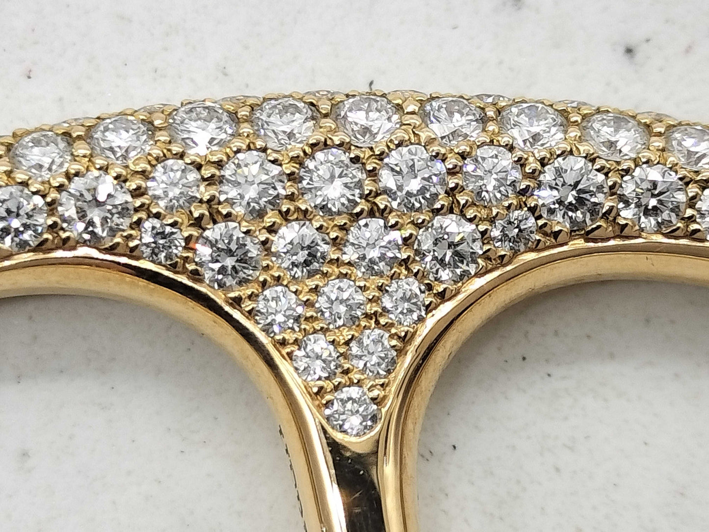 HERMES Punk #54 D1.69ct PG Au750 9.1g Ring 