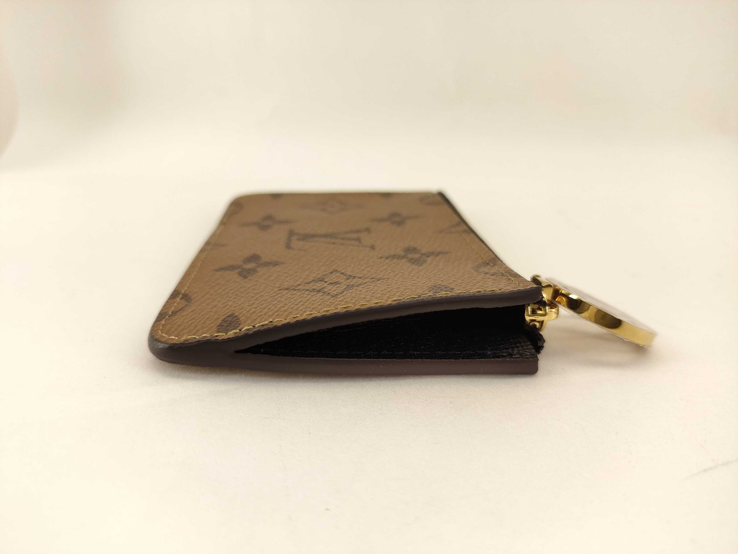 LOUIS VUITTON Monogram Reverse Porte Carte Romy Card Case M81912 Coin Case